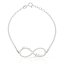 Pulsera personalizada de plata INFINITO con dos nombres